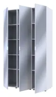 Шкаф для одежды 117x49.5x203.4 3 Зеркала Белый Гелар Doros — Фото 4