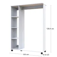 Гардеробная стойка Д1 100x41.6x129.4 Белый Doros — Фото 3
