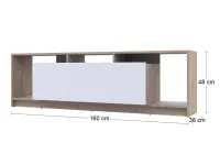 Стенка в гостиную 160x38x38 Дуб сонома/Белый U1 Doros — Фото 4