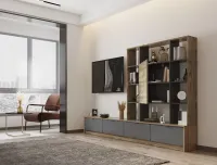 Стенка в гостиную 240х33х153 Тахо/Графит Капри 2 Doros — Фото 4