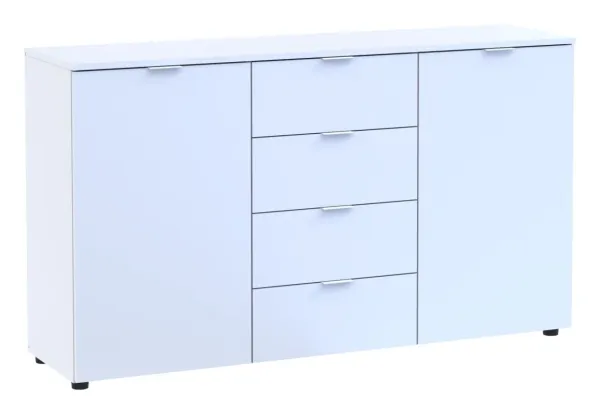 Комод 140х38х81 2 фасада 4 шухляды Белый Рон 5 Doros