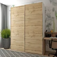 Шкаф-купе 180х60х240 G-Caiser Белый/Дуб Эвок 2 ДСП/3 части Doros — Фото 1