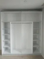 Шкаф-купе 220х60х240 G-Caiser Белый/Белый/Бетон 2 ДСП/4 части Doros — Фото 6