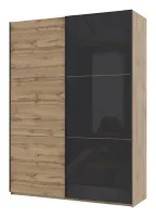 Шкаф-купе 180х60х240 G-Caiser Дуб эвок/Дуб эвок 1 ДСП/1 стекло/3 части Doros — Фото 3