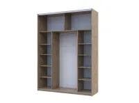 Шкаф-купе 180х60х240 G-Caiser Дуб эвок/Дуб эвок 1 ДСП/1 стекло/3 части Doros — Фото 5