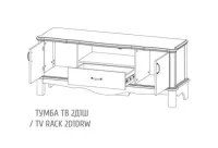 Тумба ТВ 2Д1Ш Болония Мебель Сервис — Фото 2