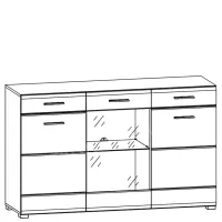 Комод KOM1W2D2S с подсветкой Кашемир Арктика BRW — Фото 2