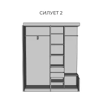 Прихожая Силуэт 2 Дуб ливорно/Тоффи МирМебели — Фото 2