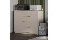 Комод 2Д4Ш Фрида Тоффи/Дуб сонома МирМебели — Фото 1
