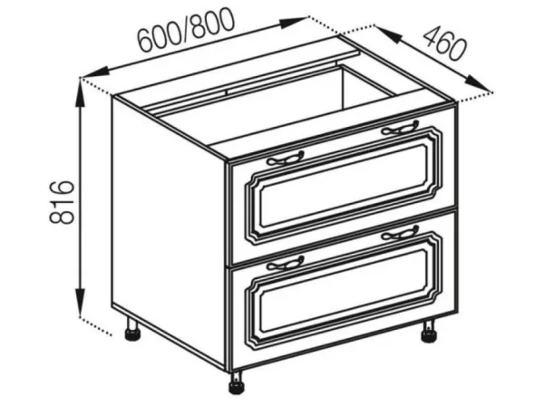 Н 80 Ш LUX Валенсия МирМебели