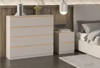 Комод 4Ш Фрида Тоффи/Дуб сонома МирМебели — Фото 1