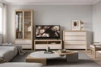 Комод KOM4S Дуб сонома/Кашемир Каспиан BRW — Фото 3