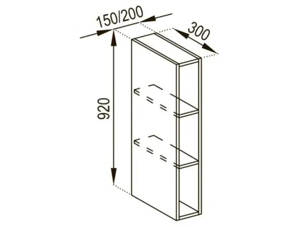 Полки В 20 (h-920) Тина МирМебели