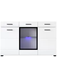 Комод KOM1W2D2S с подсветкой Нимфеа альба/Белый глянец Арктика BRW — Фото 1