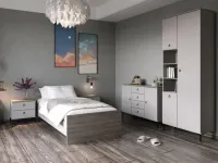 Кровать LOZ90 (каркас) Макадамия/Дуб ливорно Симпл BRW — Фото 2