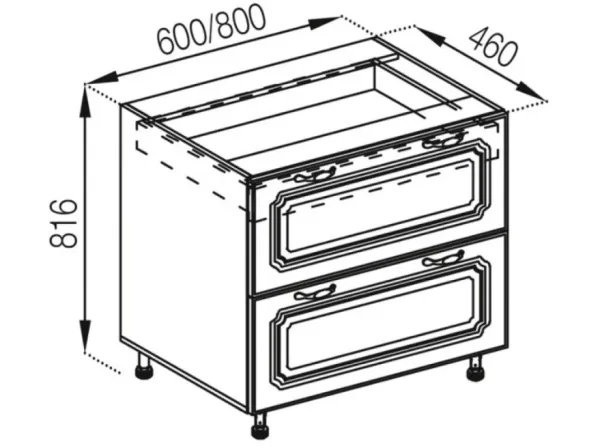 Н 60 Ш (+ВШ) LUX Валенсия МирМебели