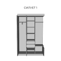 Прихожая Силуэт 1 Нимфея альба МирМебели — Фото 3