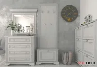 Шкаф четырехдверный 4D2S Вайт серебро Гербор — Фото 7
