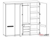 Шкаф платяной Ацтека (Амелия) SZF2D2L/21/22 БРВ — Фото 2